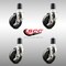 Service Caster 4 Inch 316SS Soft Rubber Swivel 1-7/8 Inch Expanding Stem Caster Set Brake SCC SCC-SS316EX20S414-SRS-TLB-178-4 - alternate 2